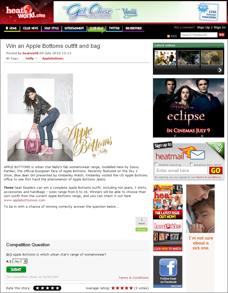 Sassy Pandez (Heat Magazine Website)